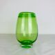 Vase verre bullé vert, vintage