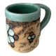 Vintage Handmade Studio Pottery Mug | Brutalist Floral Ceramic | 1970s