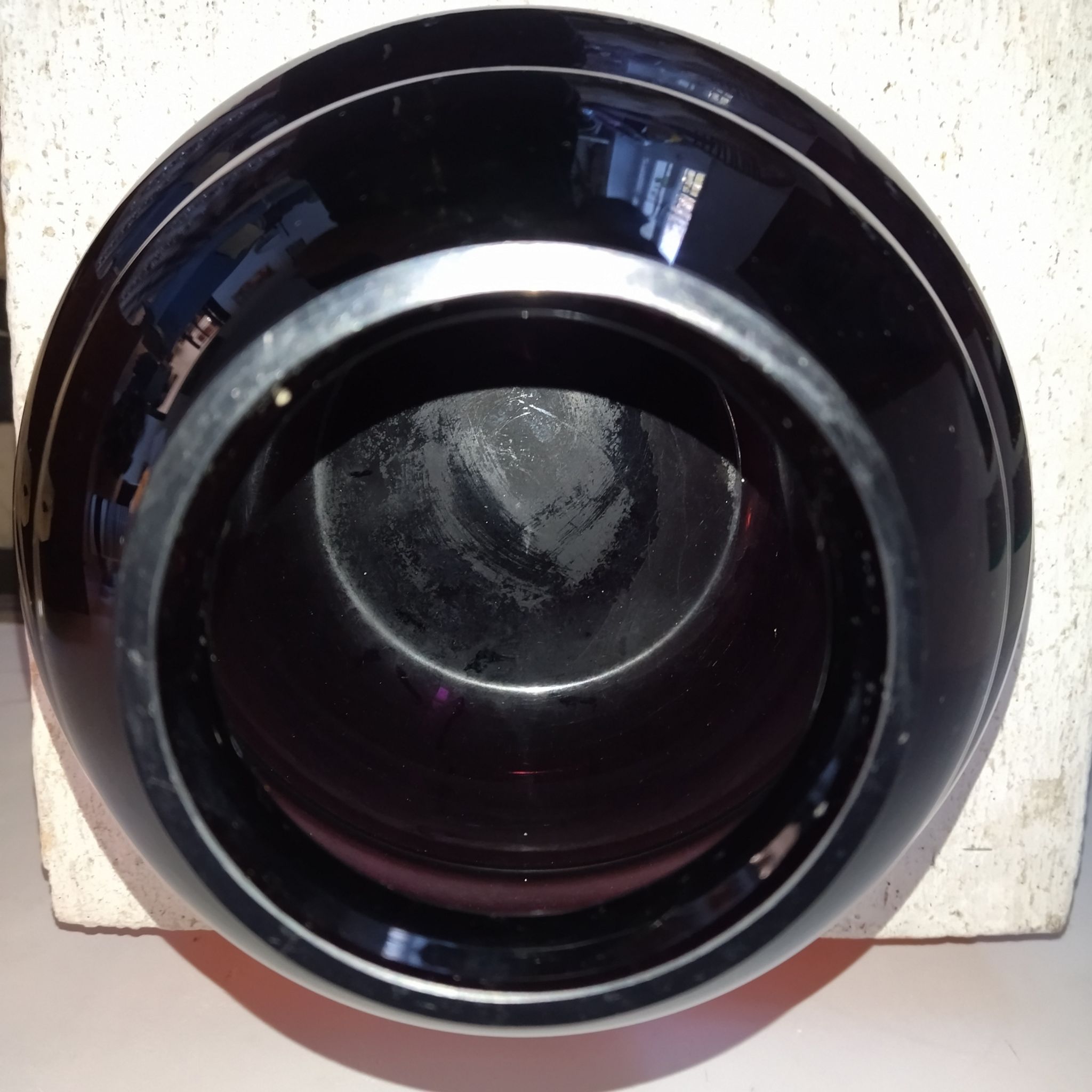 Amethyst blown glass vase art deco