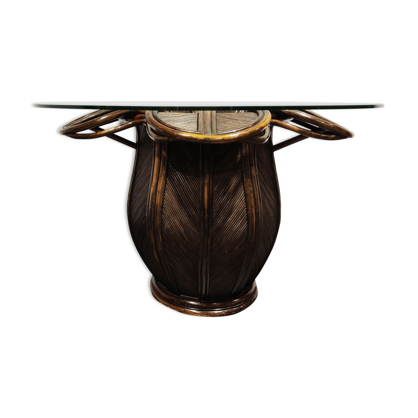 Table à manger en bambou années 1970