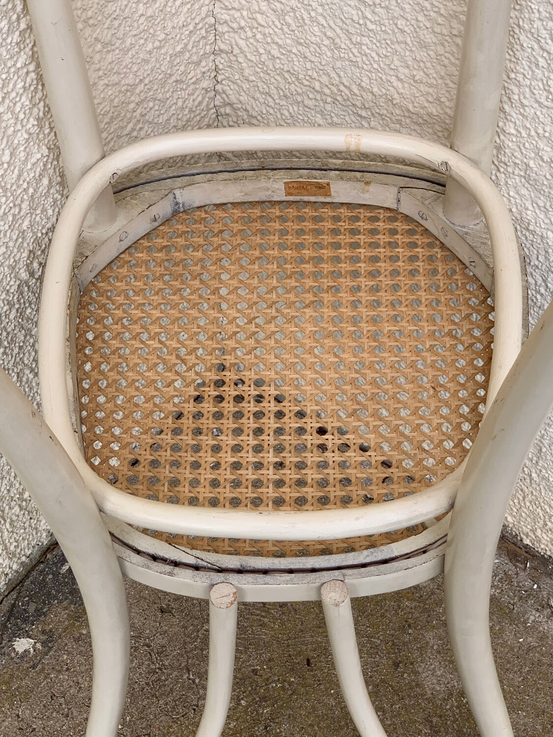 Caned bistro chair