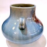 Vase enamelled sandstone circa 1950