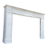 Louis XVI fireplace in Carrara marble