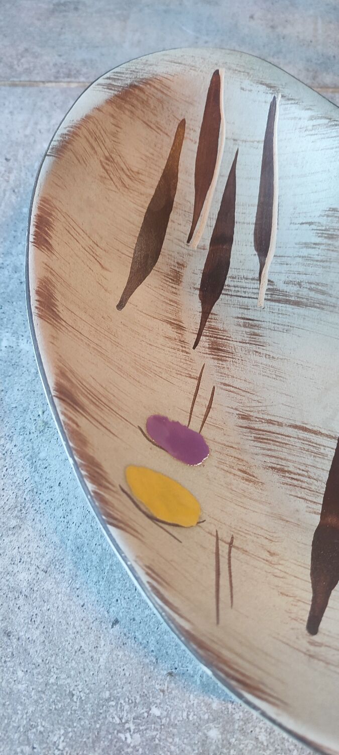 West German Freeform MCM ceramic plate, 1950s/60s