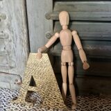 Golden brass sign vintage letter