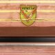 Old suitcase in vulcanized fibers & bakelite "Verlin" 1960