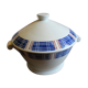 Soupière Badonviller Fécamp blue red 1900
