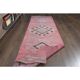 1970s Turkish Oushak Handmade Wool Cotton Pink Area Rug 84x304