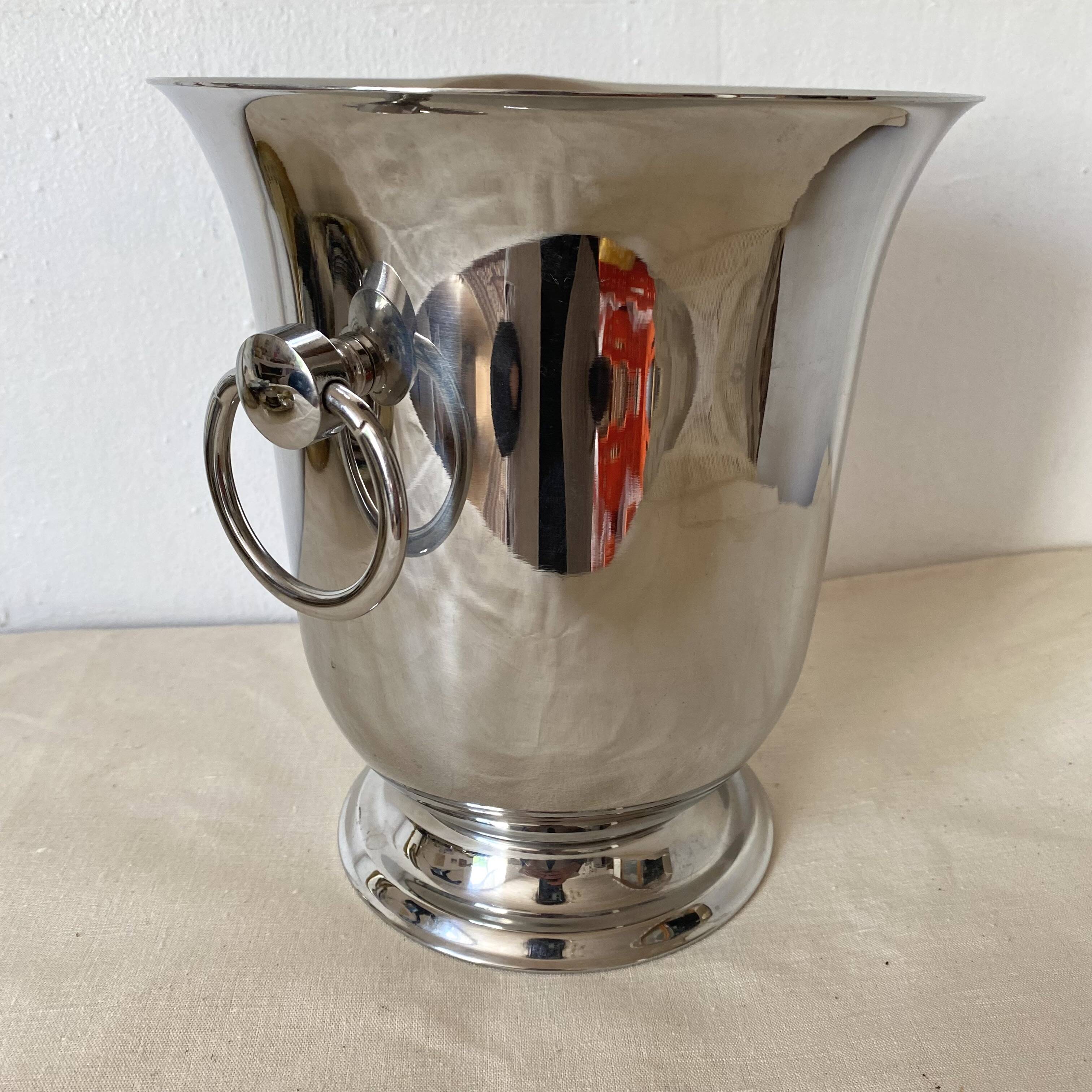 Guy Degrennes stainless steel champagne bucket