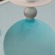 Blue frosted glass bottle/vase on foot