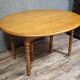 Large six-legged table in Louis Philippe style made of poplar from the 20th century.