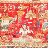 Hamadan vintage Oriental carpet 198 x 130 cm