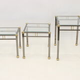 nest side tables Tables Miniset Gold and silver Eicholtz Lindon