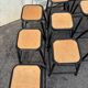 Set of 12 black industrial stools