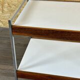 60s 70s serving trolley dinette made of teak & chrome Danish Modern Design