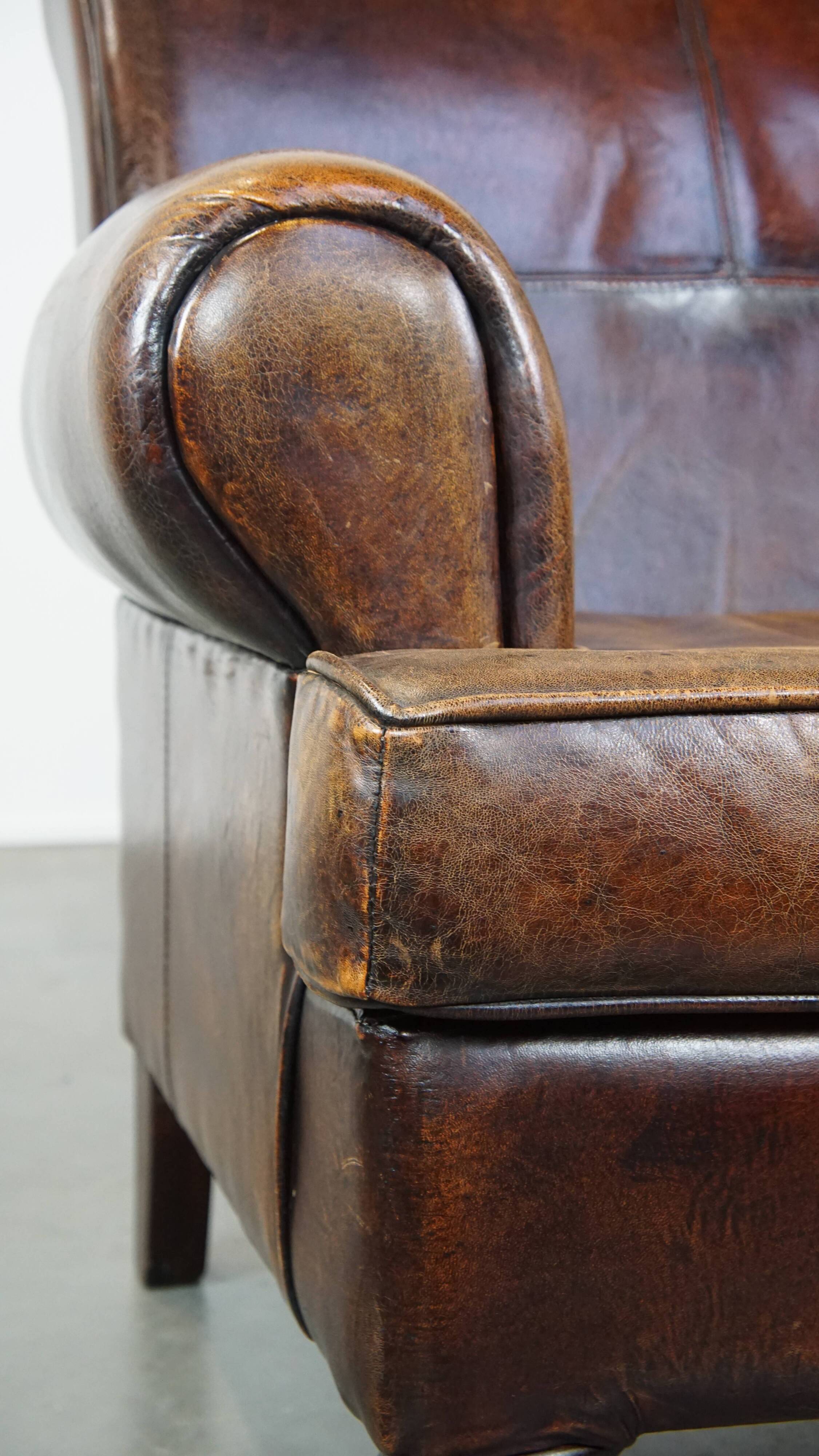 Sheep leather armchair
