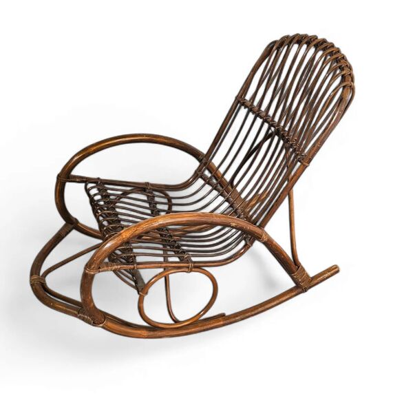Fauteuil à bascule en osier courbé / rotin Rohé Noordwolde