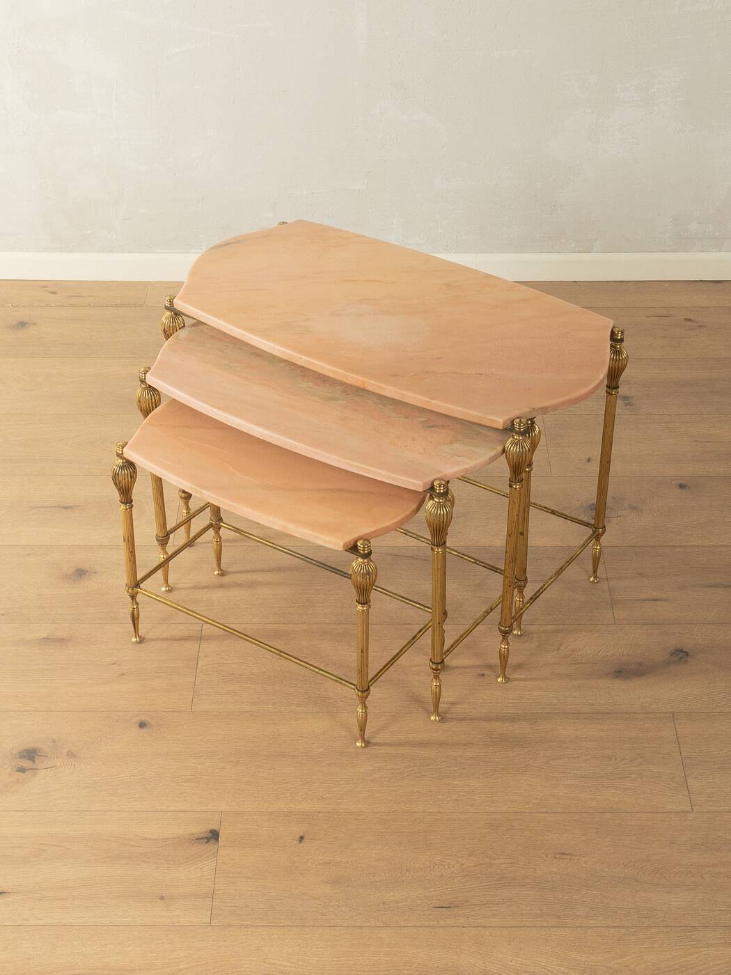 Tables gigognes style Hollywood Regency, années 1970