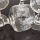Set of 6 glasses on feet with water decoration grape and vine shoot