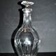 Antique Malmaison Harcourt flat-cut crystal decanter 21cm