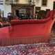 Napoleon III meridian, purple red velvet. Buttoned backrest.