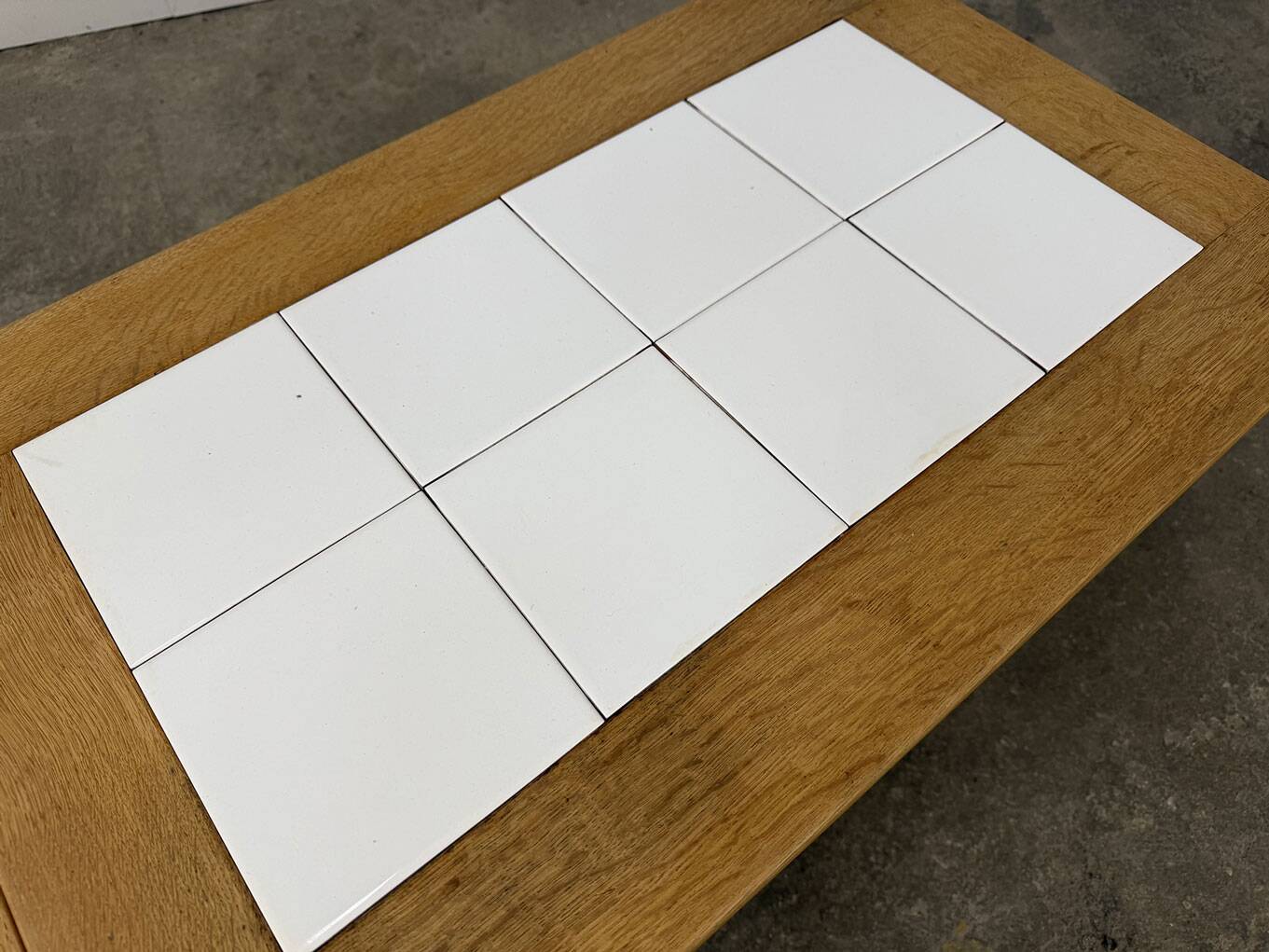 Sixties design coffee table in oak