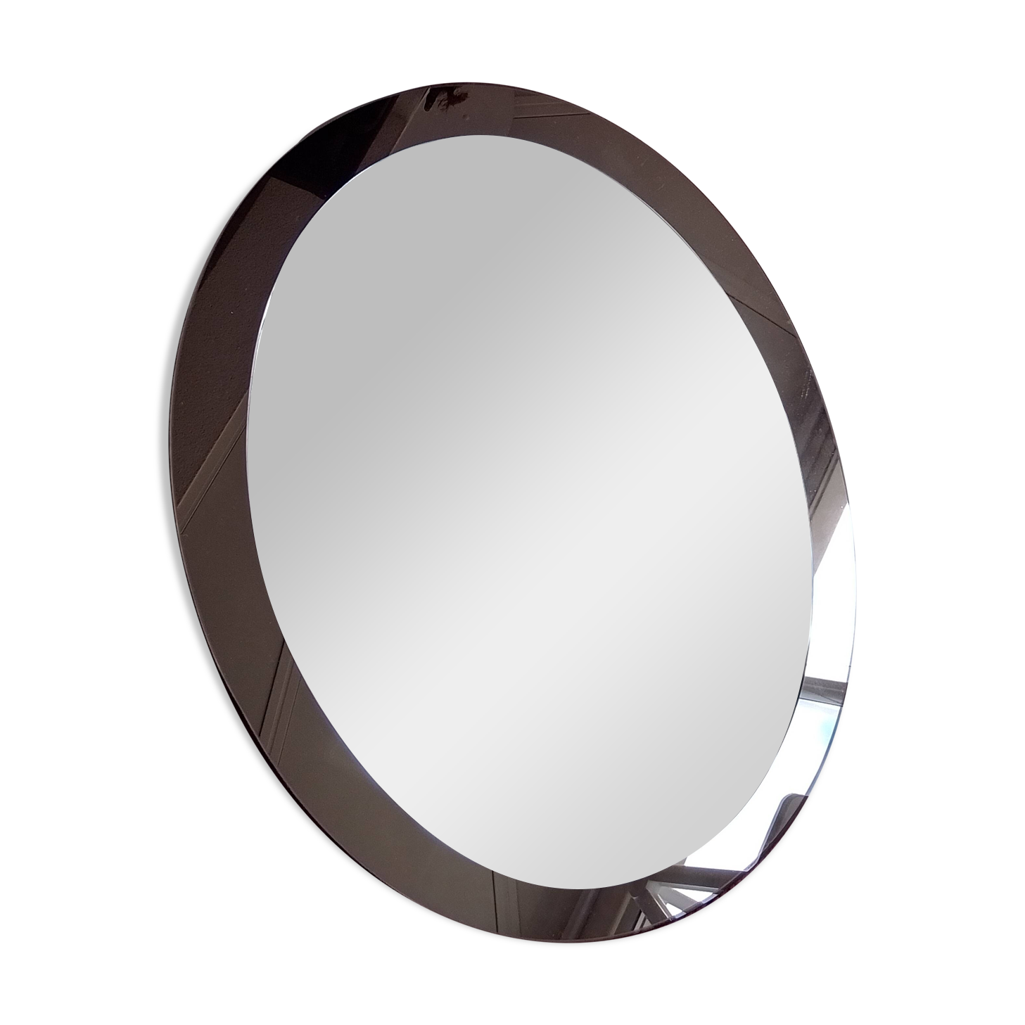 Italian oval mirror by Antonio Lupi for Cristal Luxor
