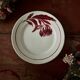 Composition de 9 assiettes plates terre de fer Badonviller et Digoin