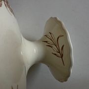 Compotier à godrons en faience de Clairfontaine 1890 à fleurs