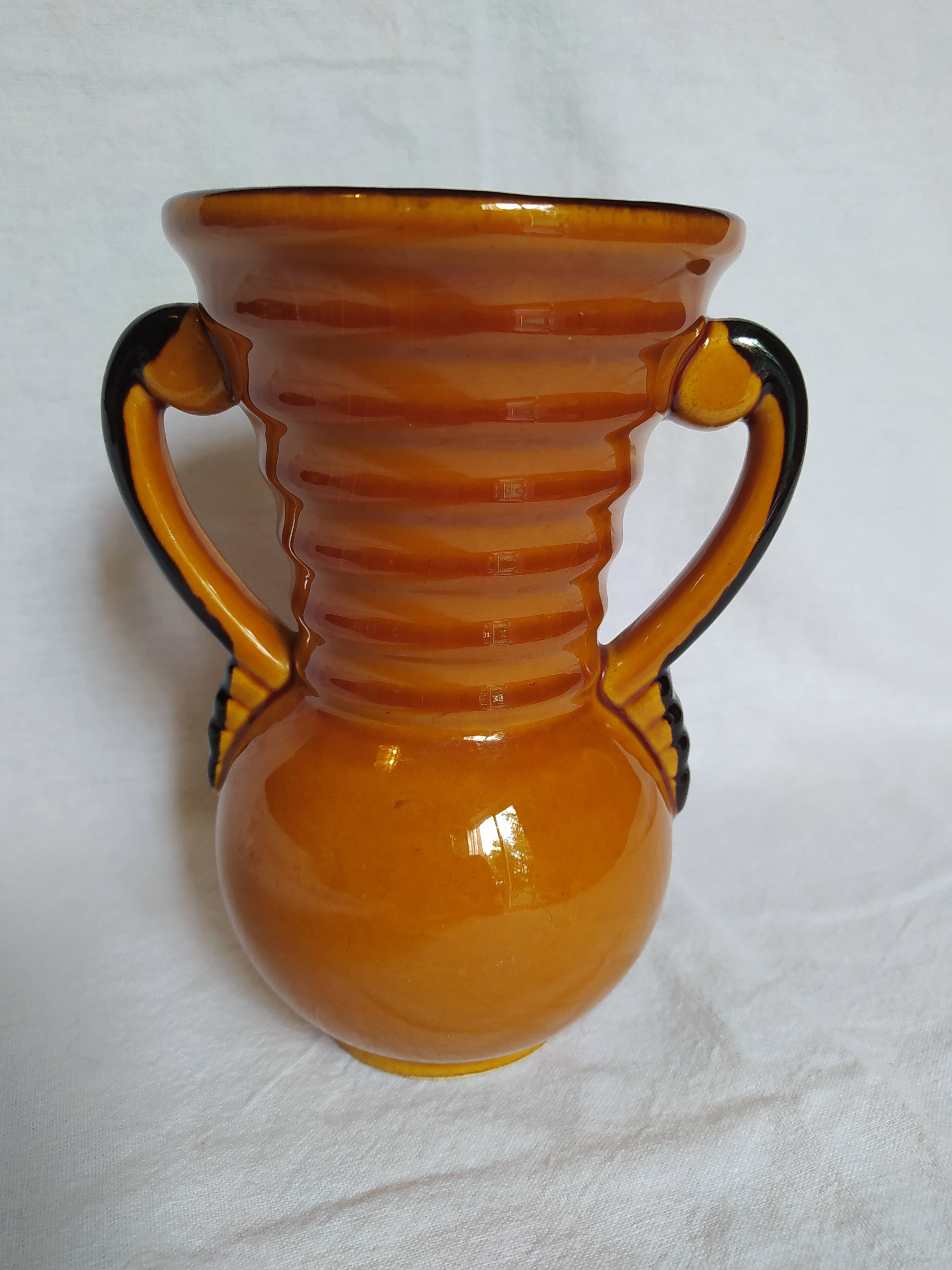 Ceramic vase from the french manufacturer vallauris. vintage 70s.