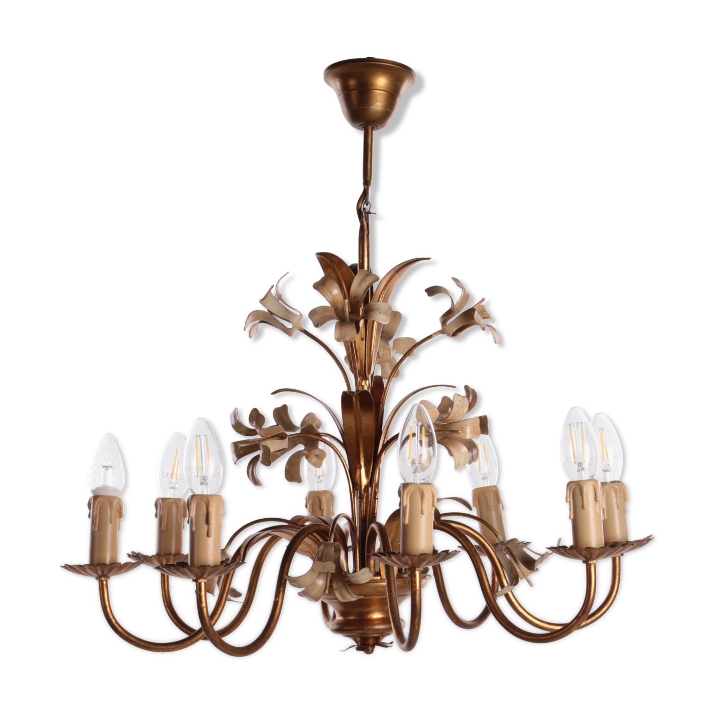 Italian hollywood regency chandelier 1960s