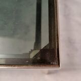 Italian coffee table metal & smoked glass ca 1970