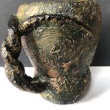 Starry Night pitcher vase with braided handle