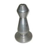 candlestick, 1960 chromed steel candle holder