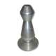 candlestick, 1960 chromed steel candle holder