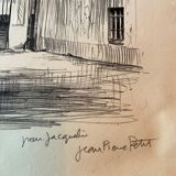 Lithograph The Cour de Rohan