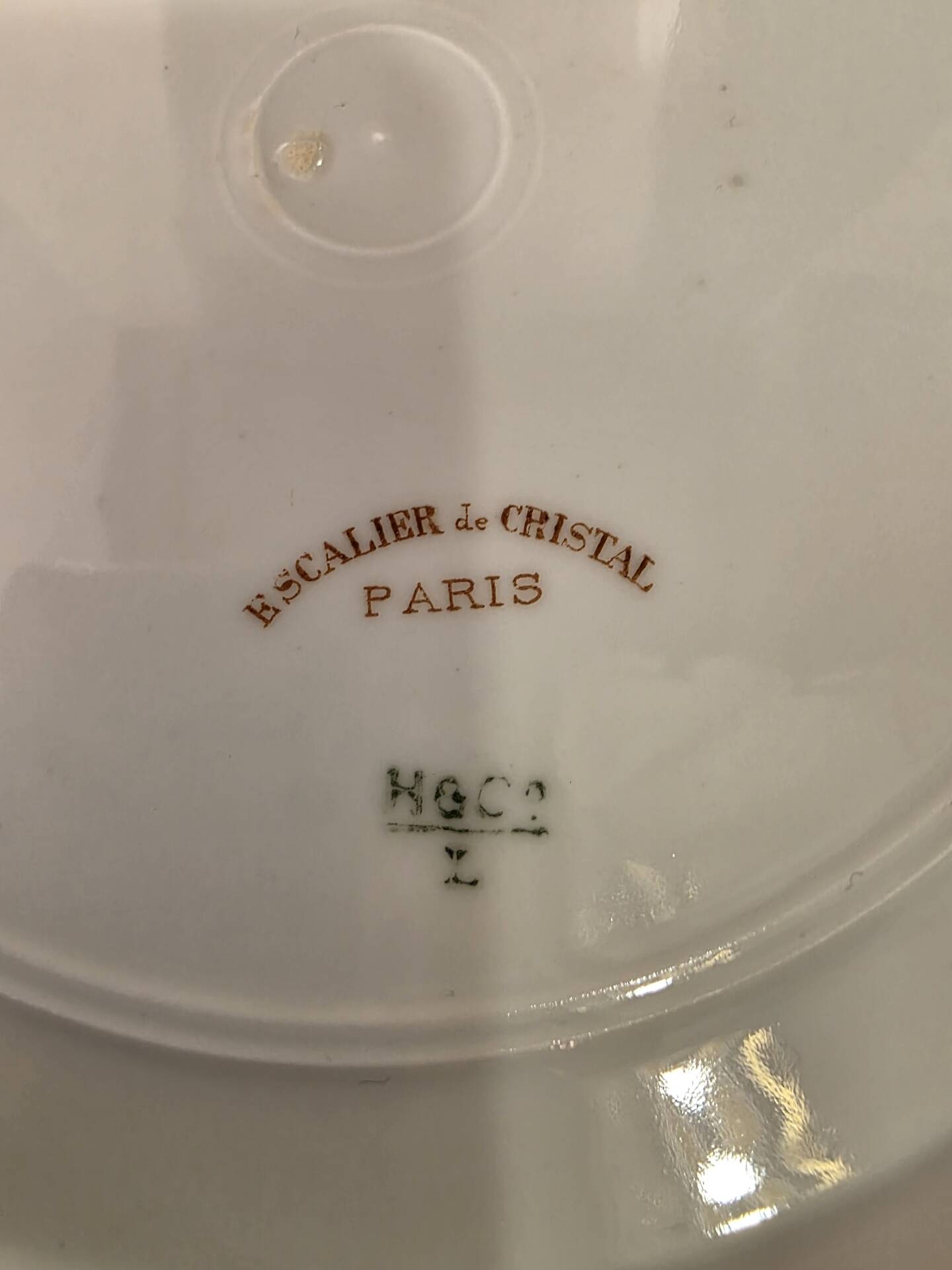 Japanese-style plate Haviland Limoges L'Escalier de Cristal Chèvre pattern