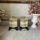 Art Deco onyx and marble bookends