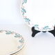 Set of 8 flat plates Moulin des Wolves, Holly motif