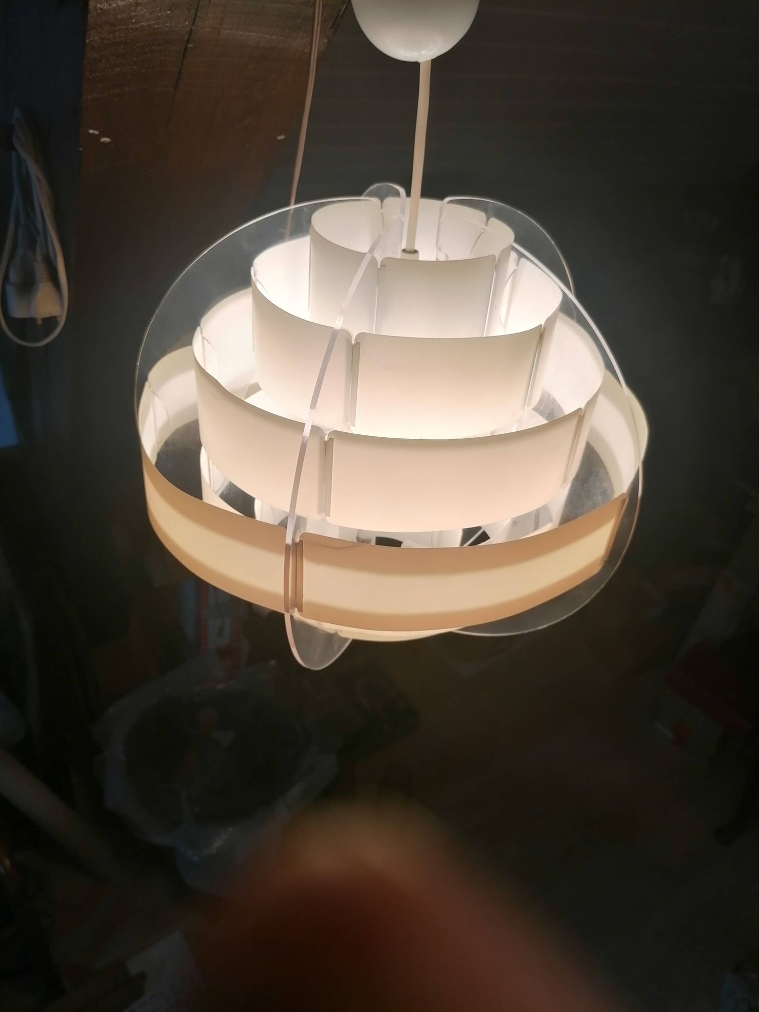 Lustre space age en pléxiglass - Preben Jacobsen & Brylle