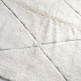 Moroccan Berber carpet Beni Ouarain ecru with black diamonds engraved 293x203cm