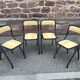 4 vintage school design chairs 1960