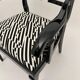 Art Deco Armchairs in Black Lacquer and Black-Creme Fabric, 1925