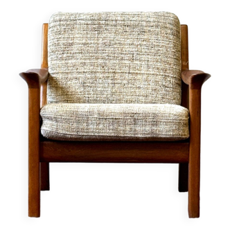 Teak armchair, design j.kristensen, denmark 1960s, vintage