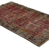 Turkish Anatolian Handmade Vintage Area Rug 204 cm x 114 cm