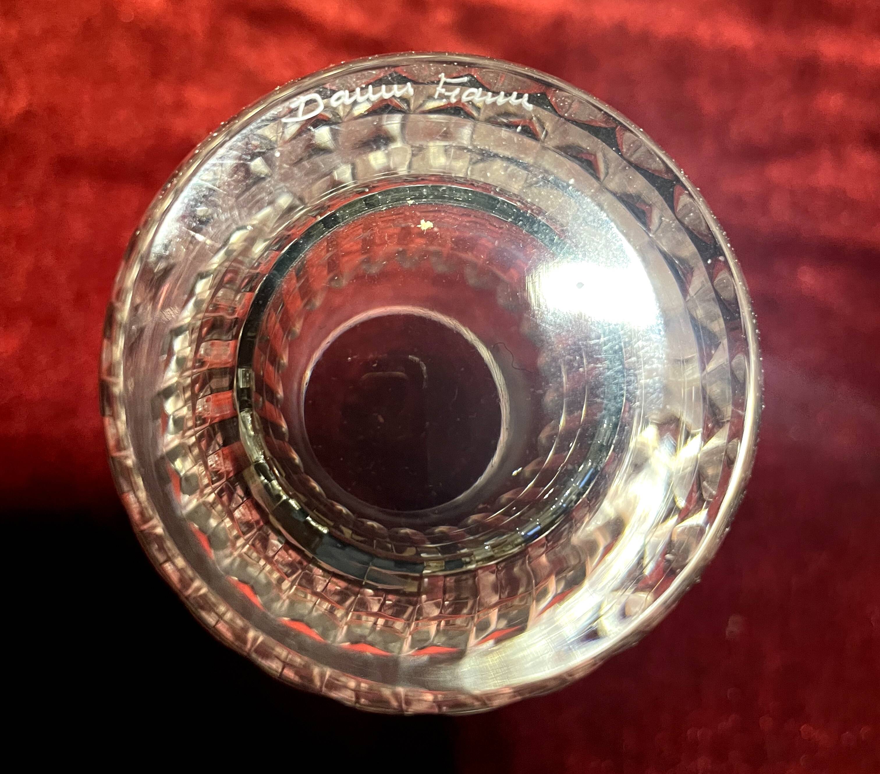 Set of 6 daum crest crest long drink orangeade glasses