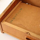 Scandinavian teak bedside table or wall console 1960