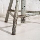 Industrial Style Round Metal Stool (c.1950) #9
