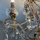 Old Venetian chandelier with Bohemian crystal tassels and gilded wood