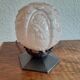 Old little lamp art deco light ball molded glass rosé